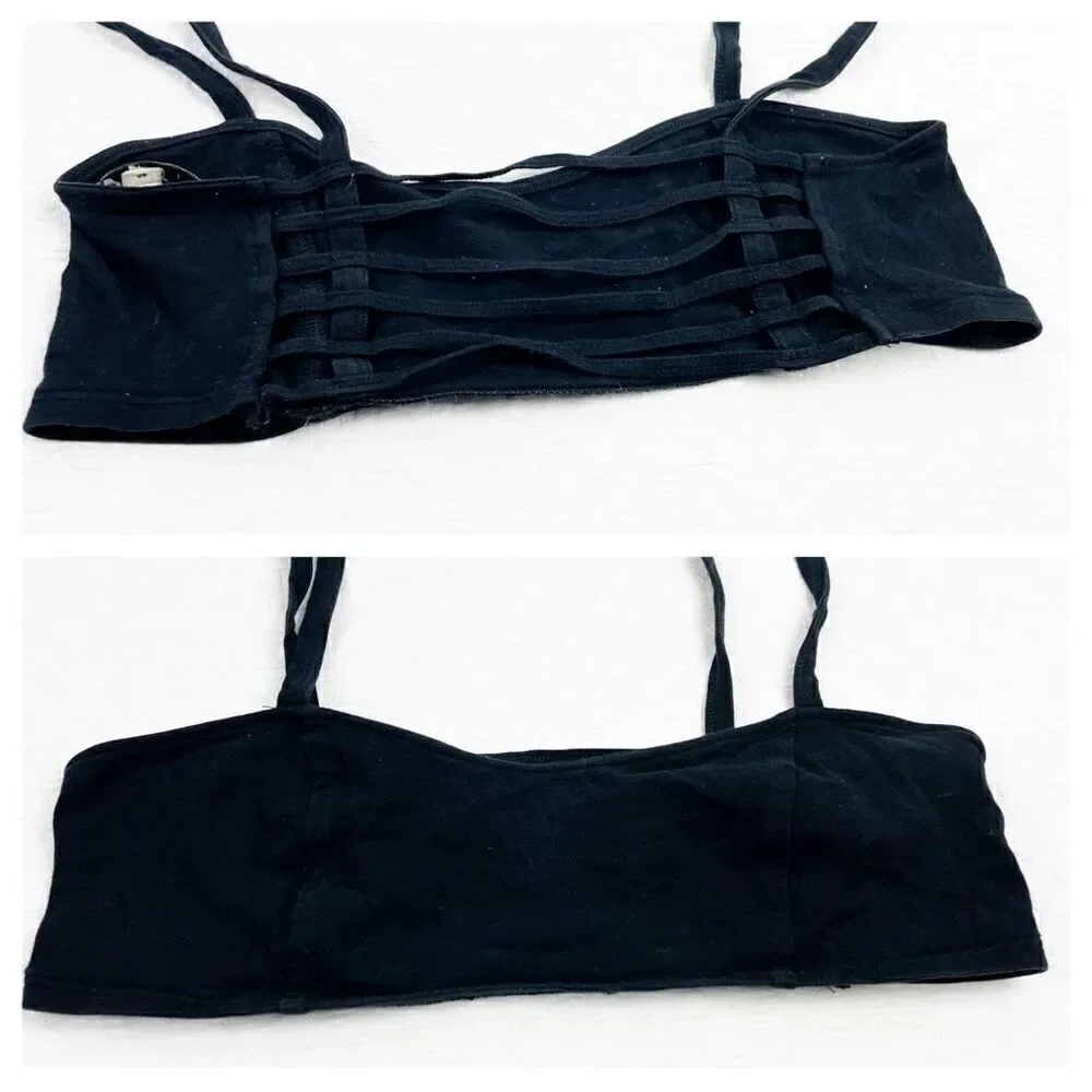 BUY 1 GET 1 FREE Express small cotton bralette cami brami bra black